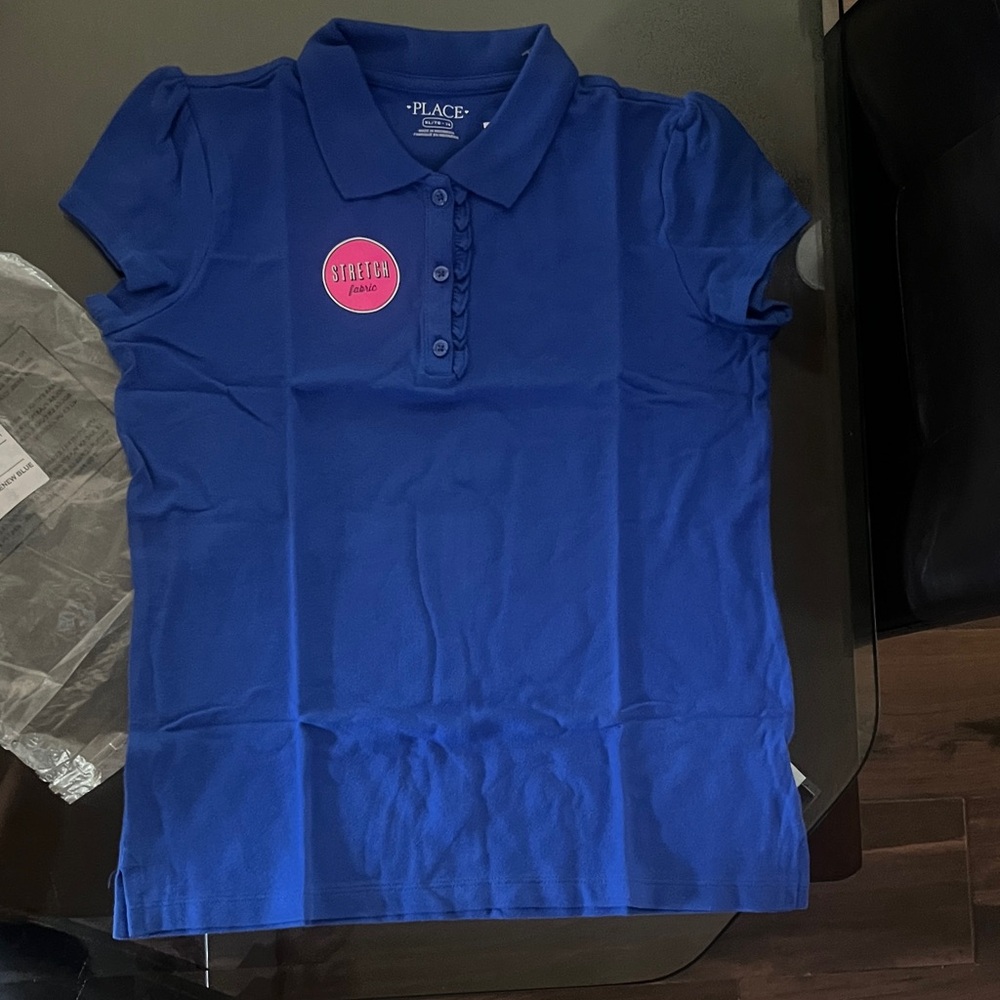 Girls Blue Polo Shirt for school